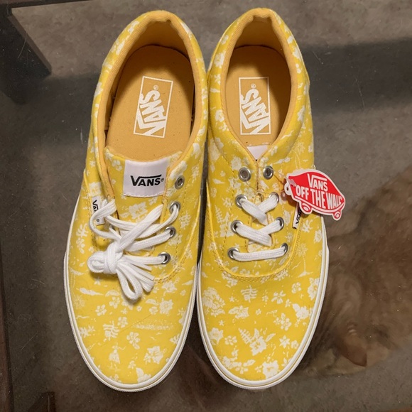 yellow floral vans